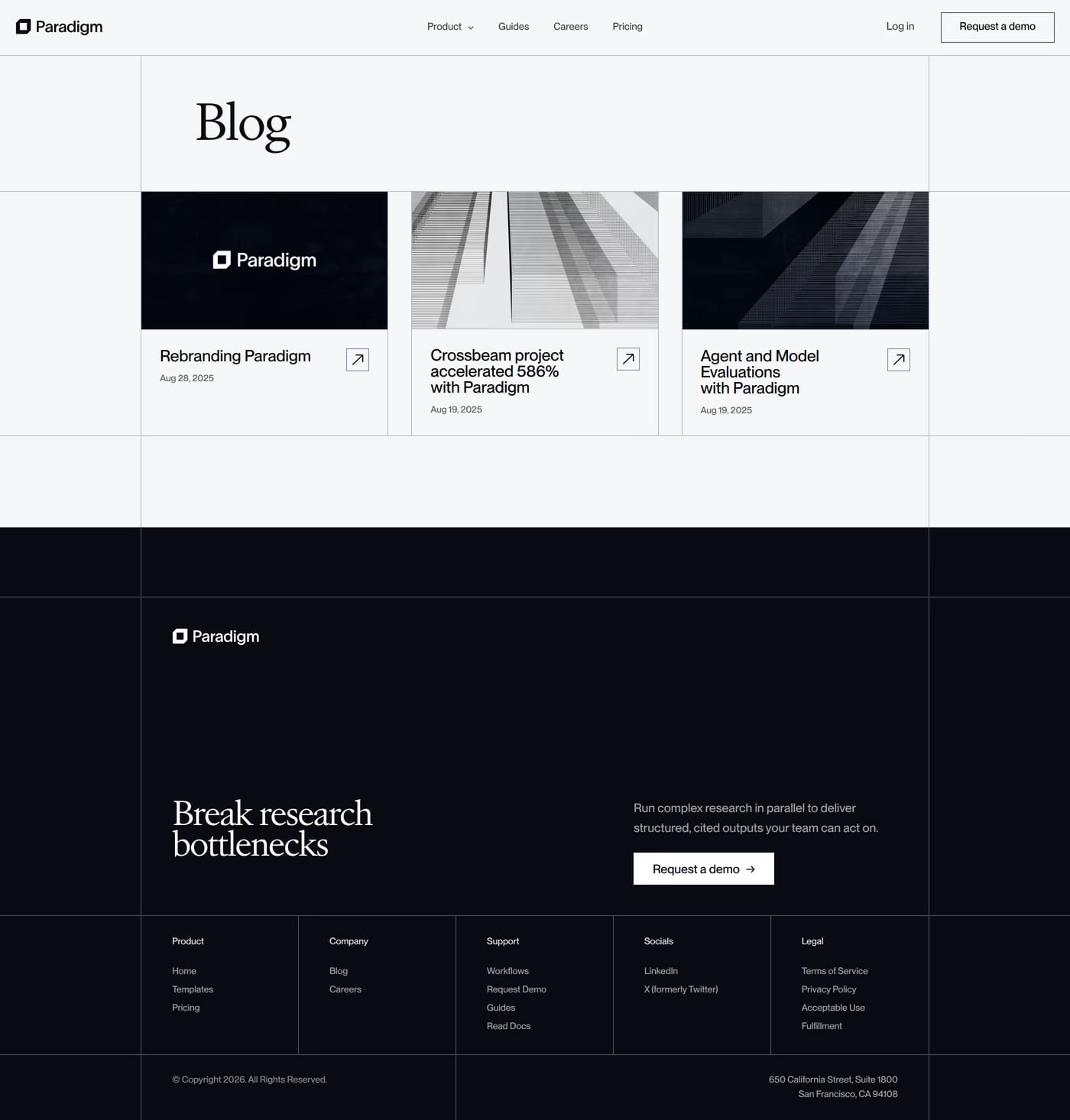 Paradigm blog page