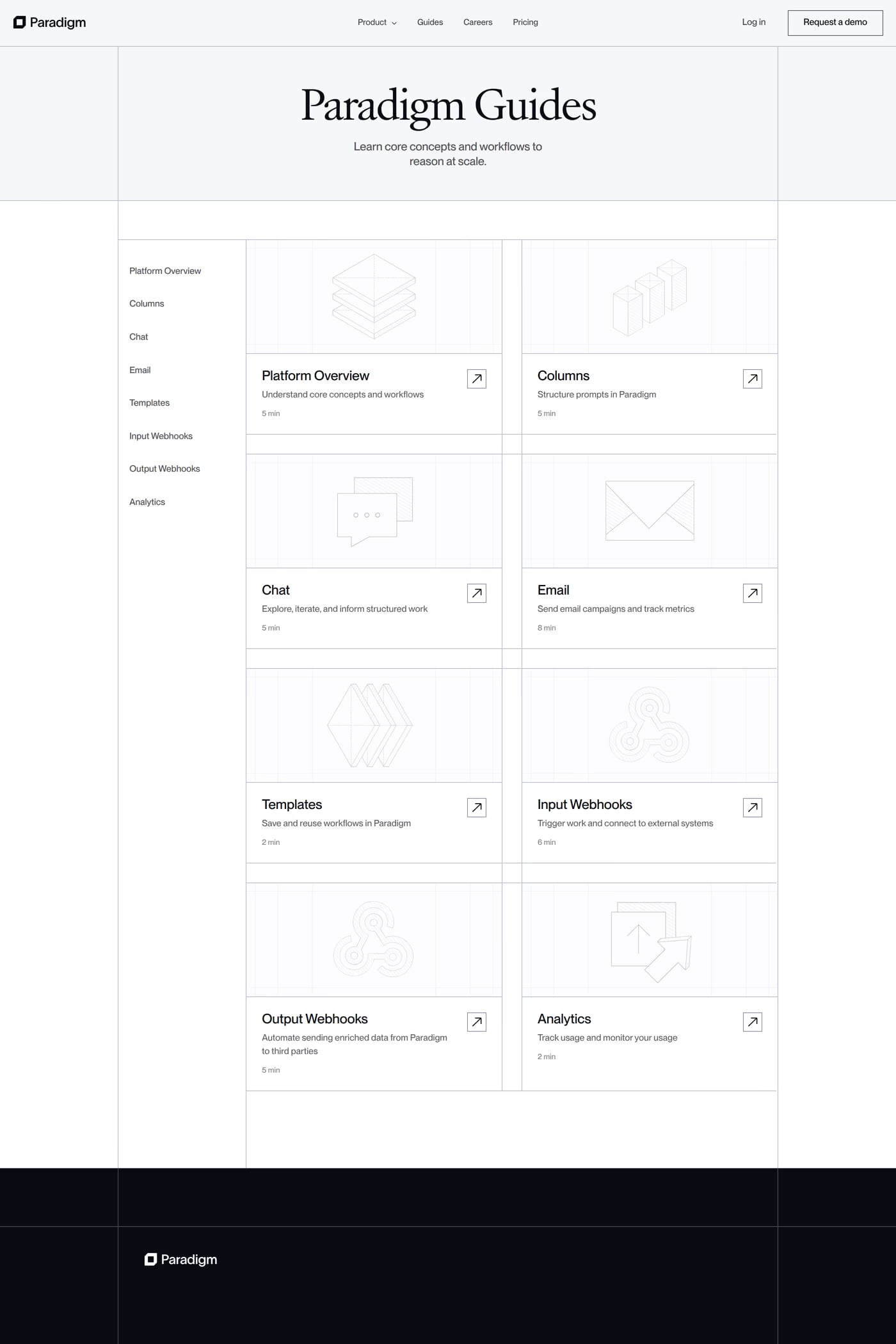 Paradigm docs page