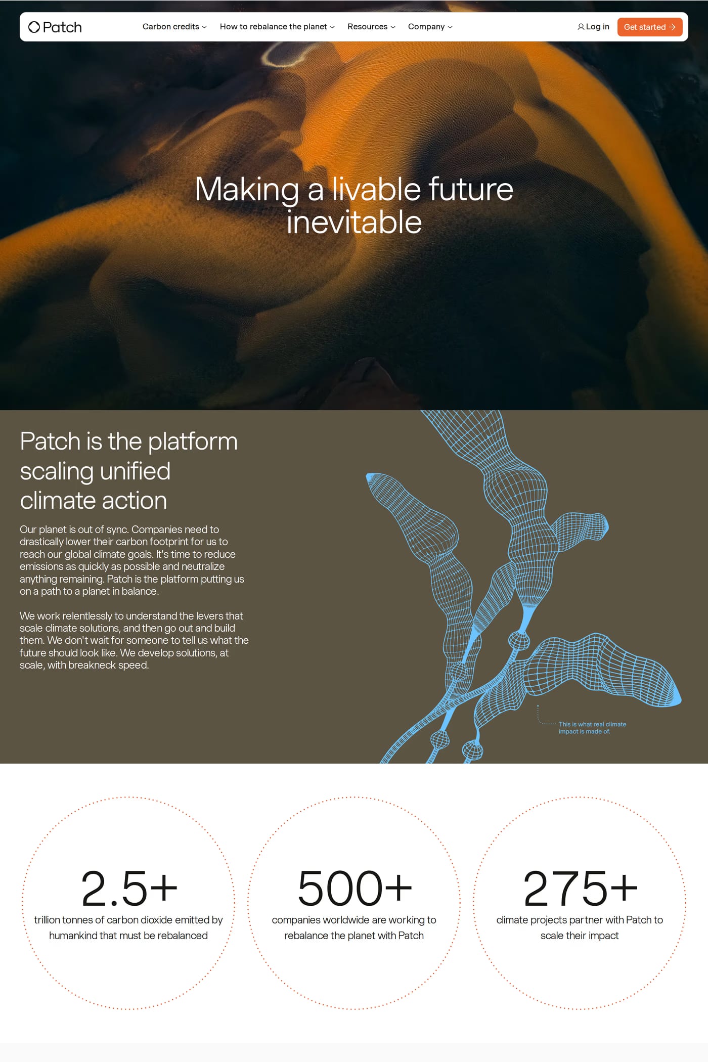 Patch — screenshot of the about page