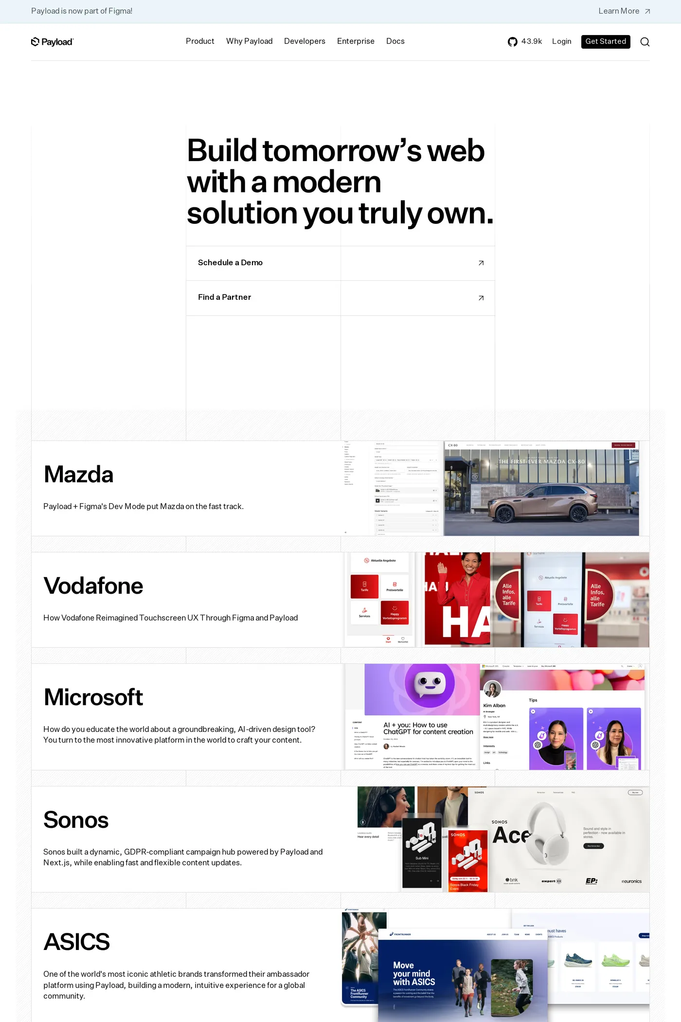 Payload — screenshot of the work page