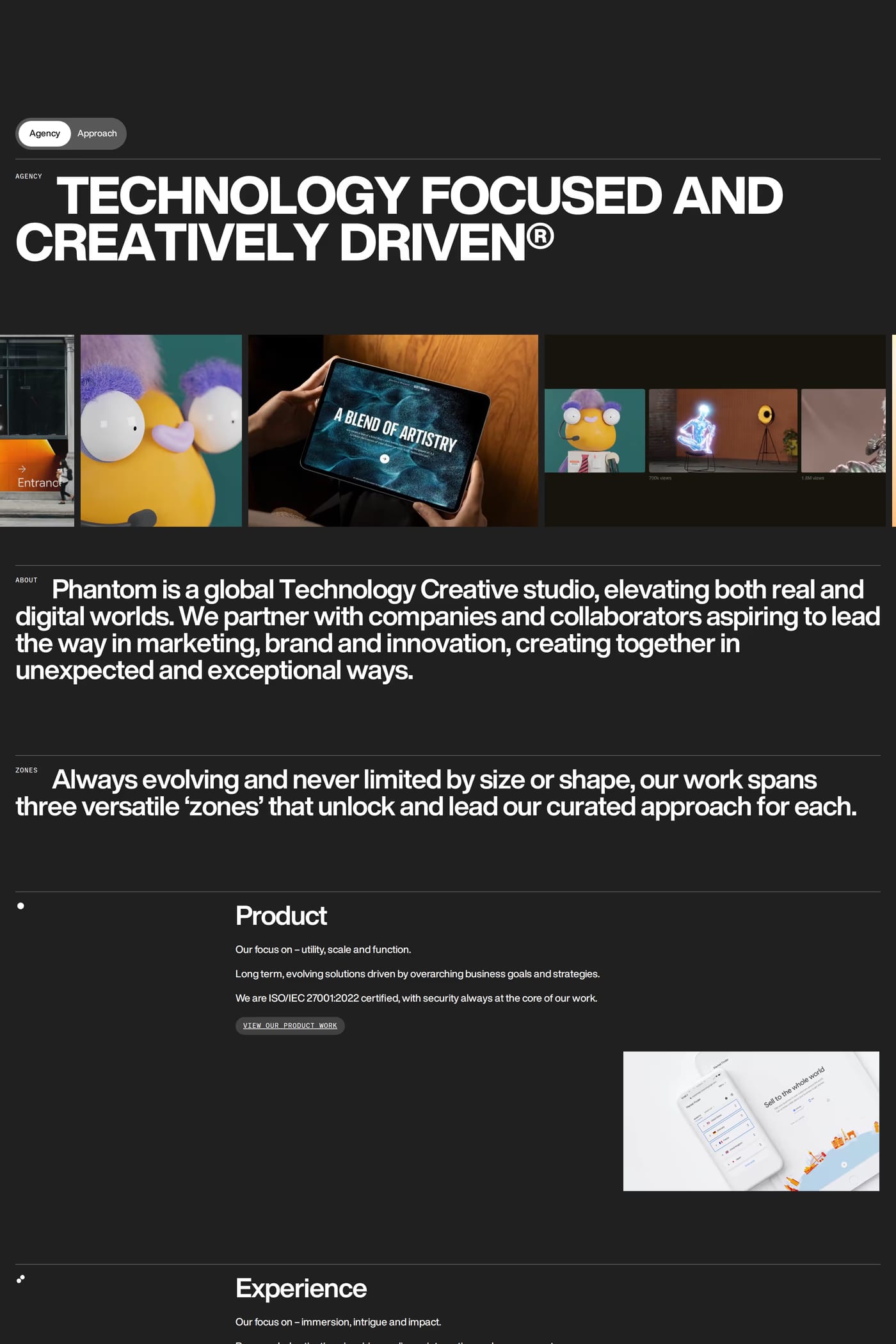 Phantom Studios about page
