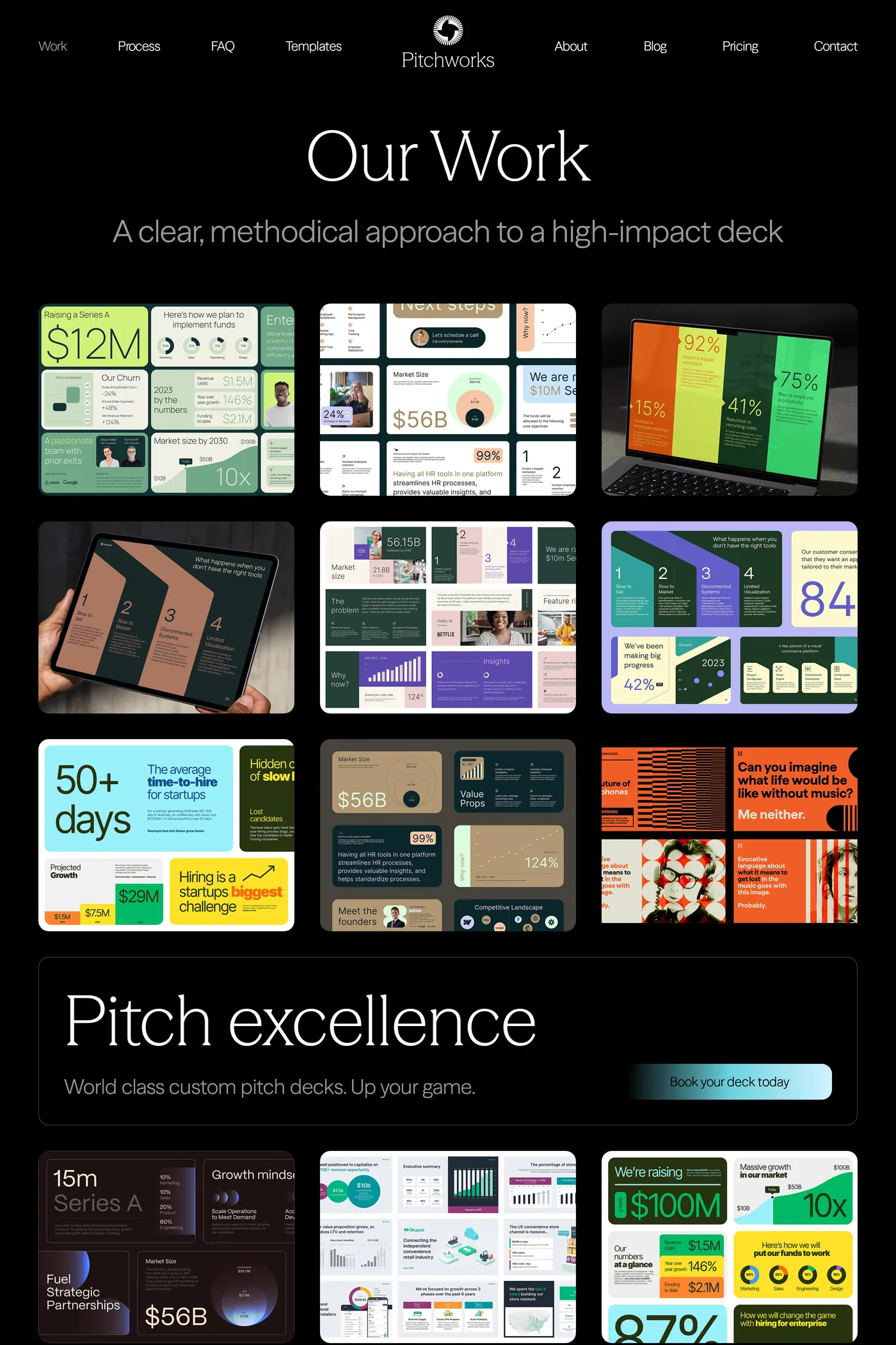 Pitch-Works — screenshot of the work page
