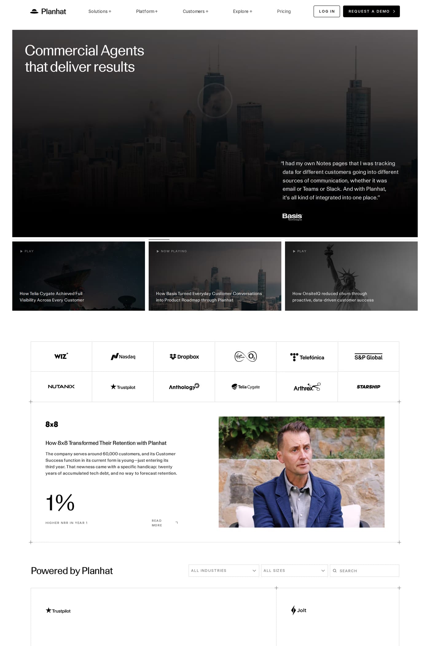 Planhat case studies page