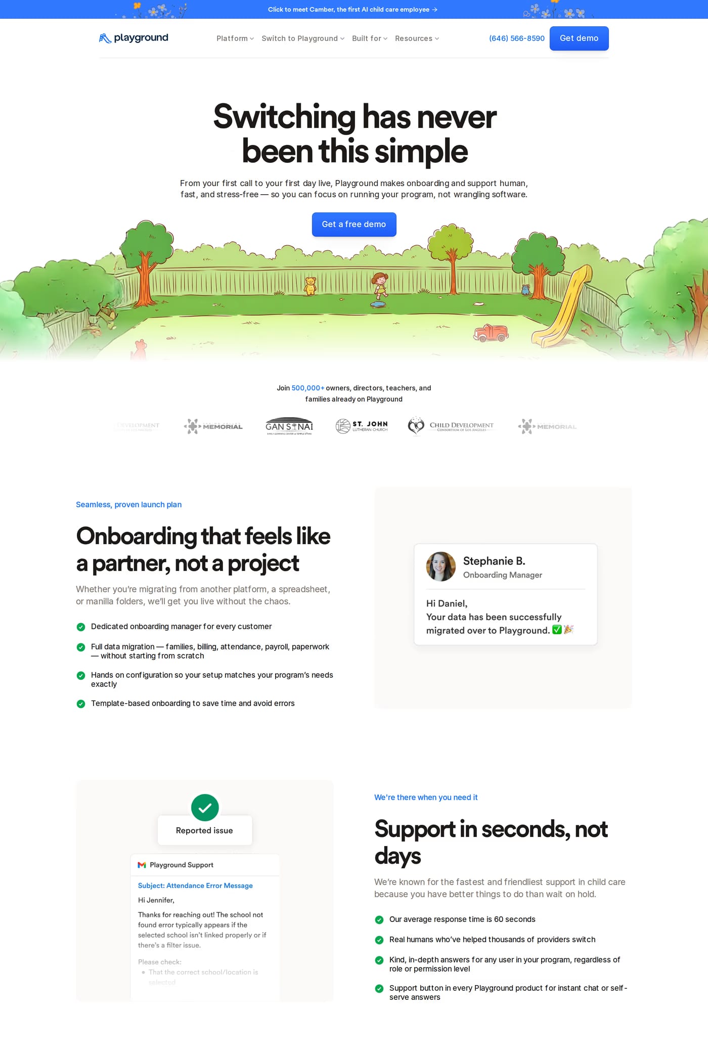 Playground — screenshot of the docs page