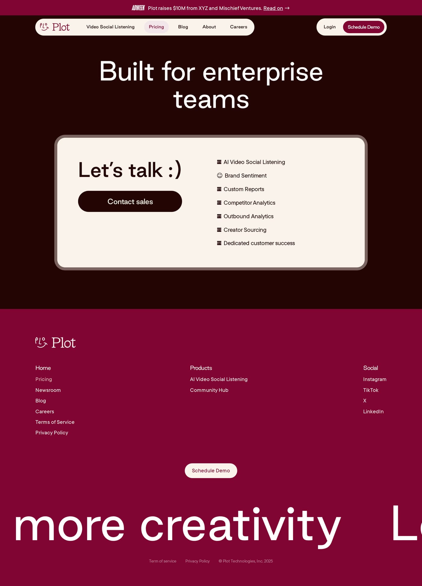 Plot features page