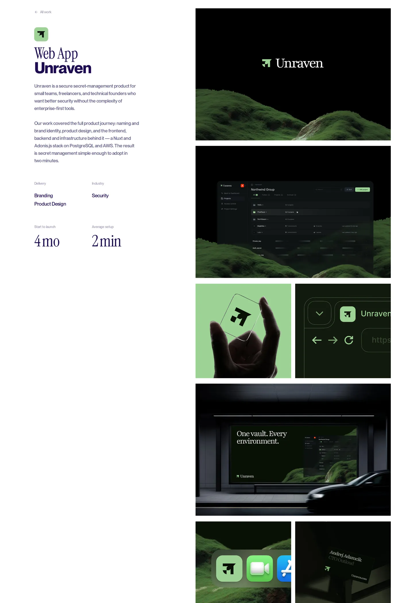 PostGeneric — screenshot of the work page