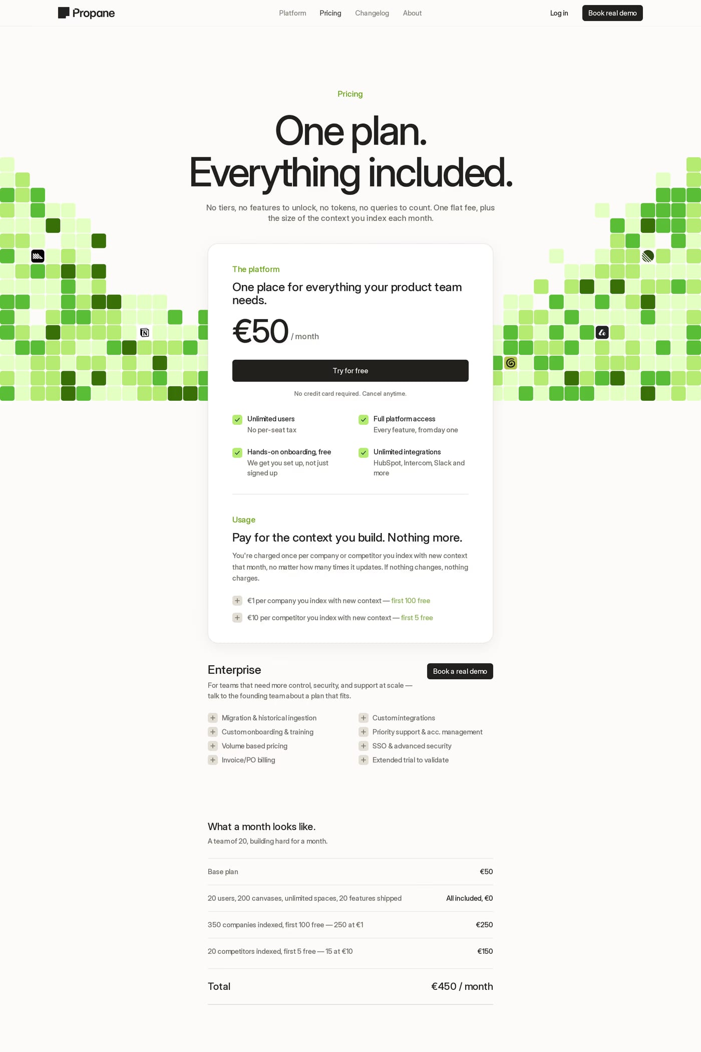Propane pricing page