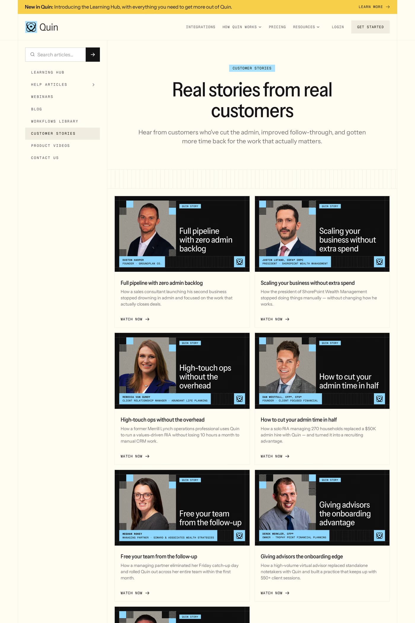 Quin case studies page