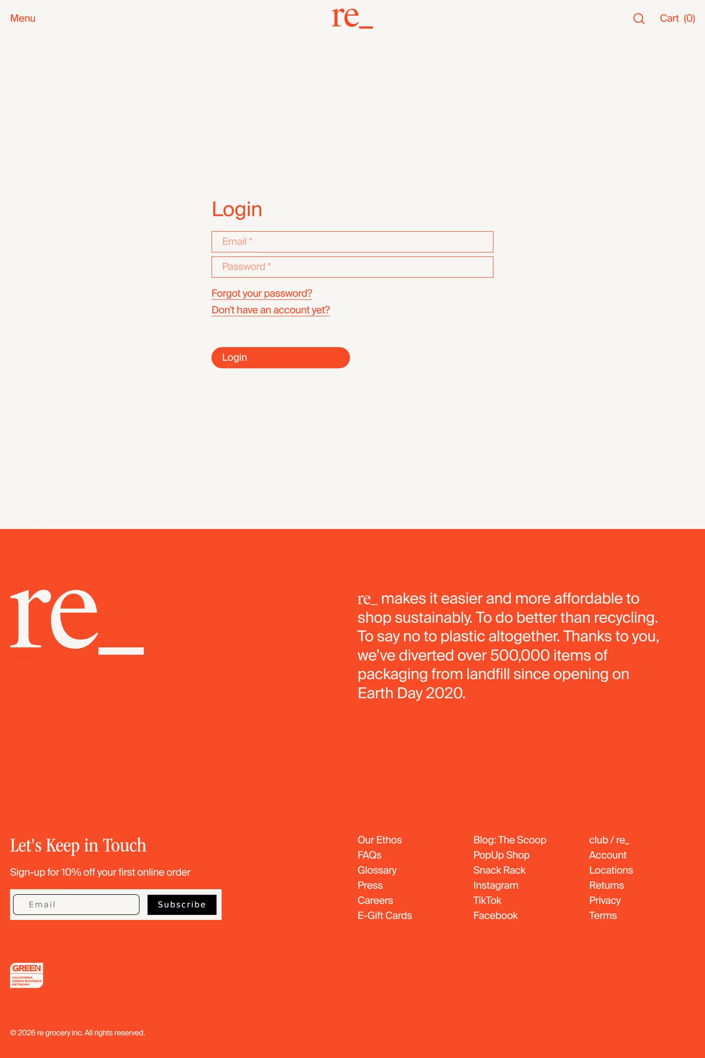 re_ — screenshot of the login page