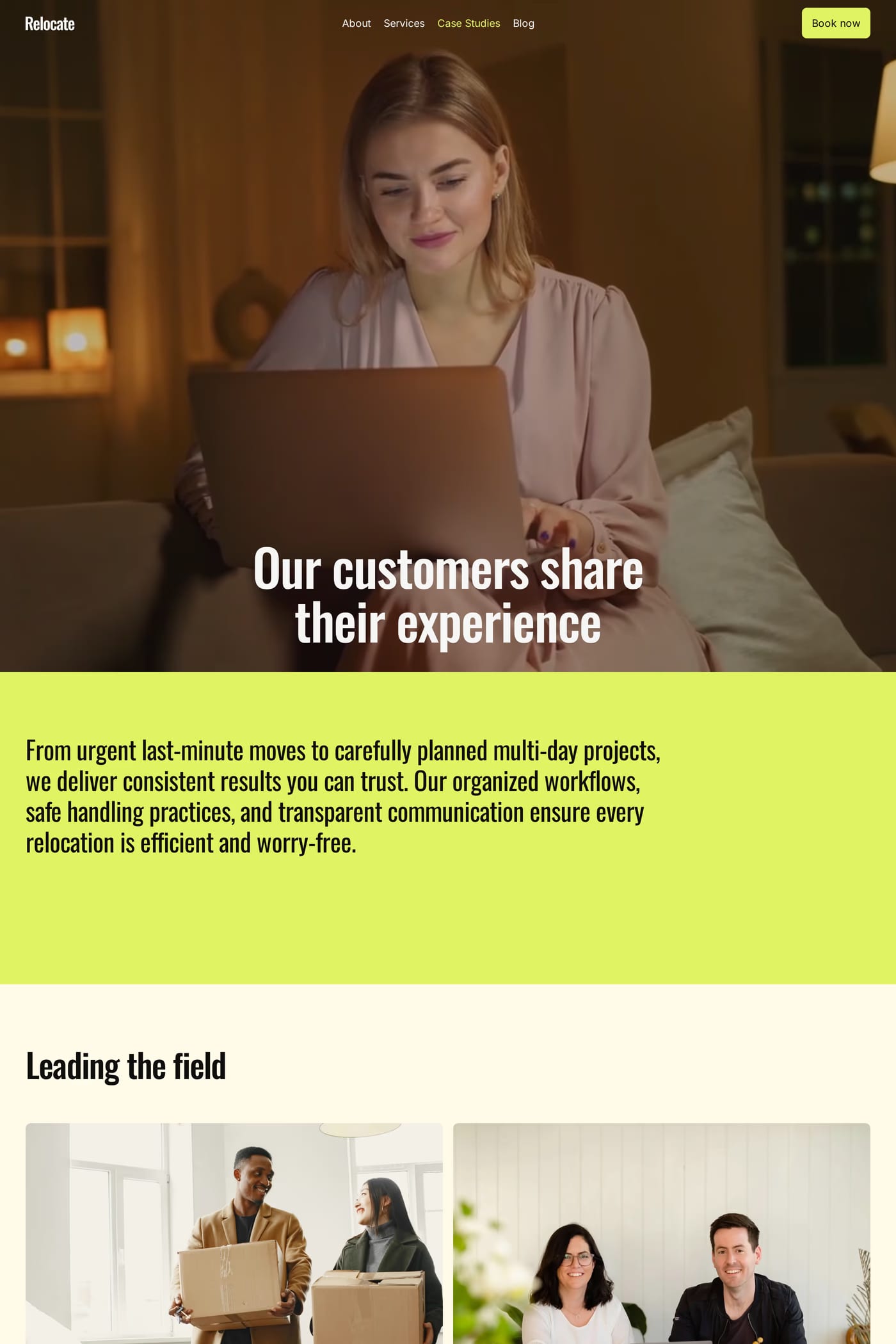Relocate work page