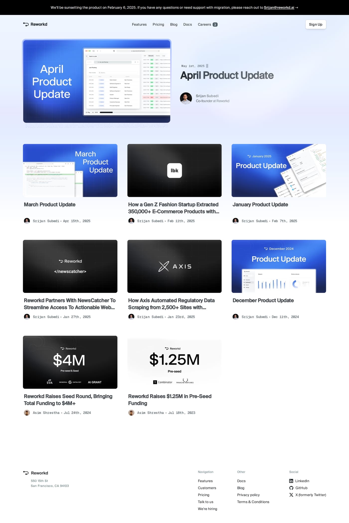 Reworkd — screenshot of the blog page