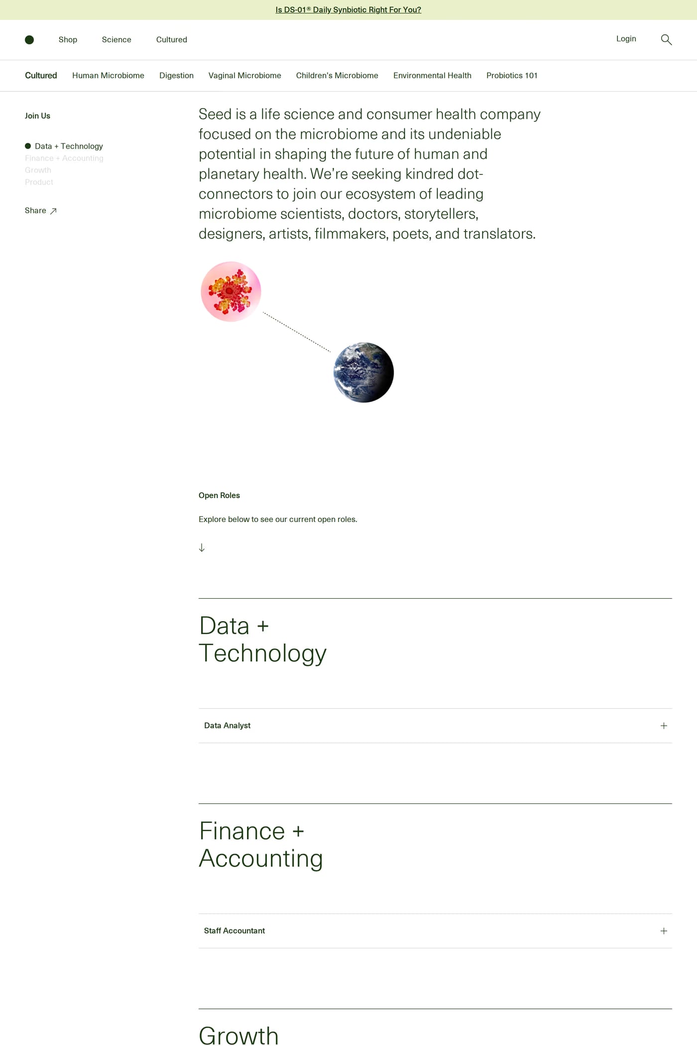 Seed — screenshot of the careers page