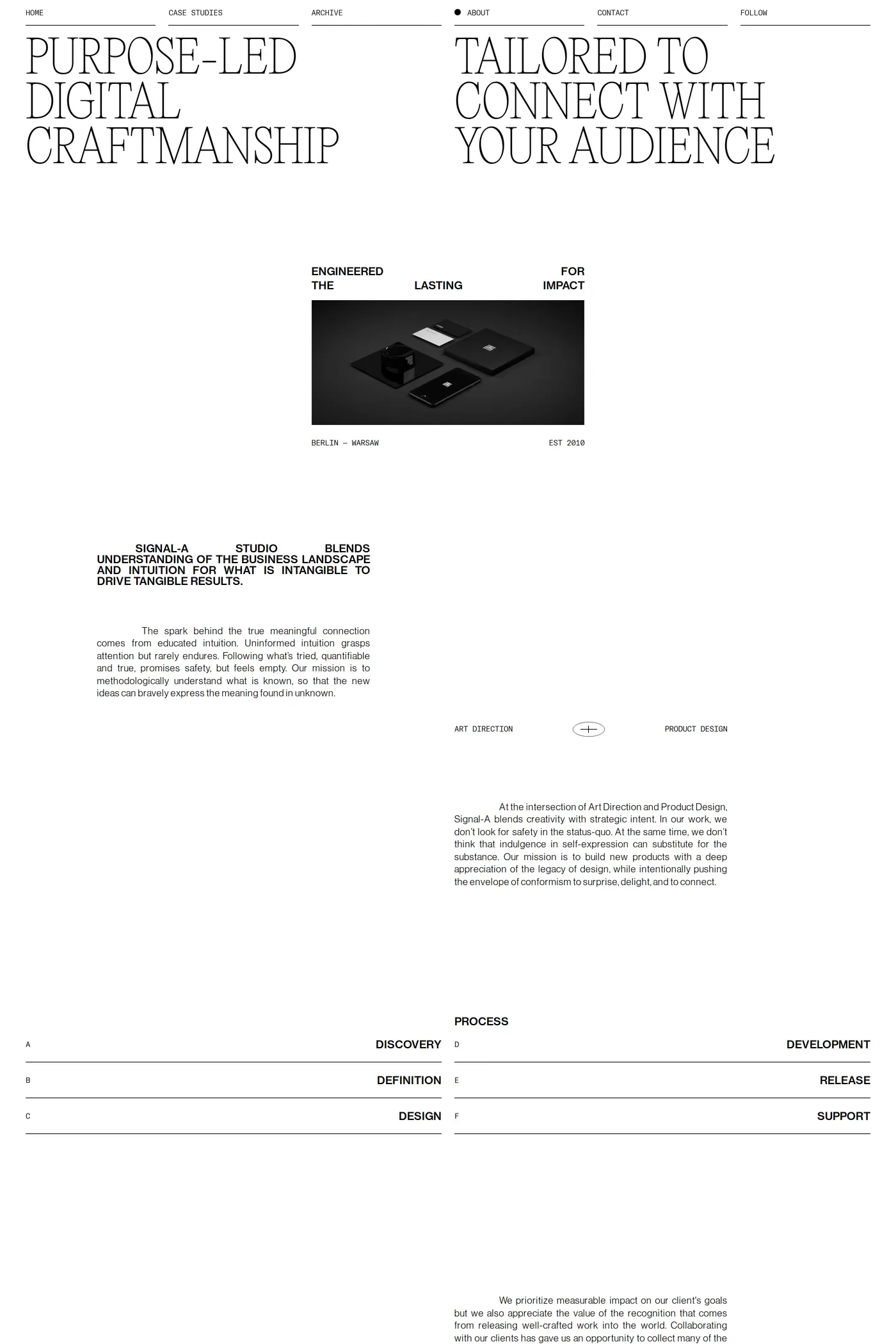 Signal-A Studio — screenshot of the about page