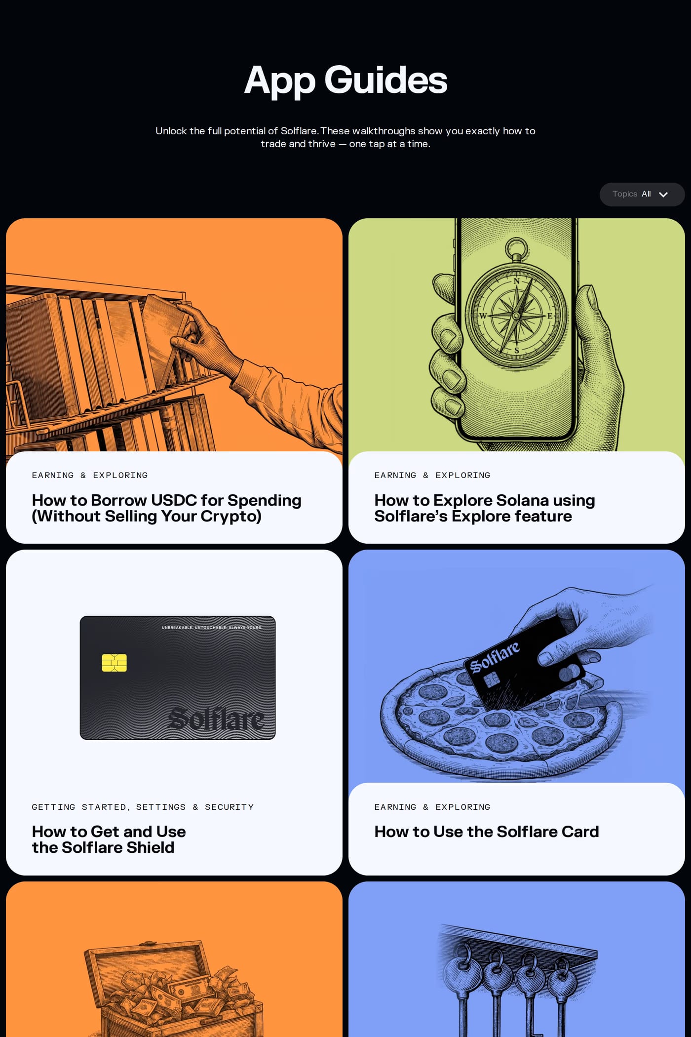 Solflare docs page