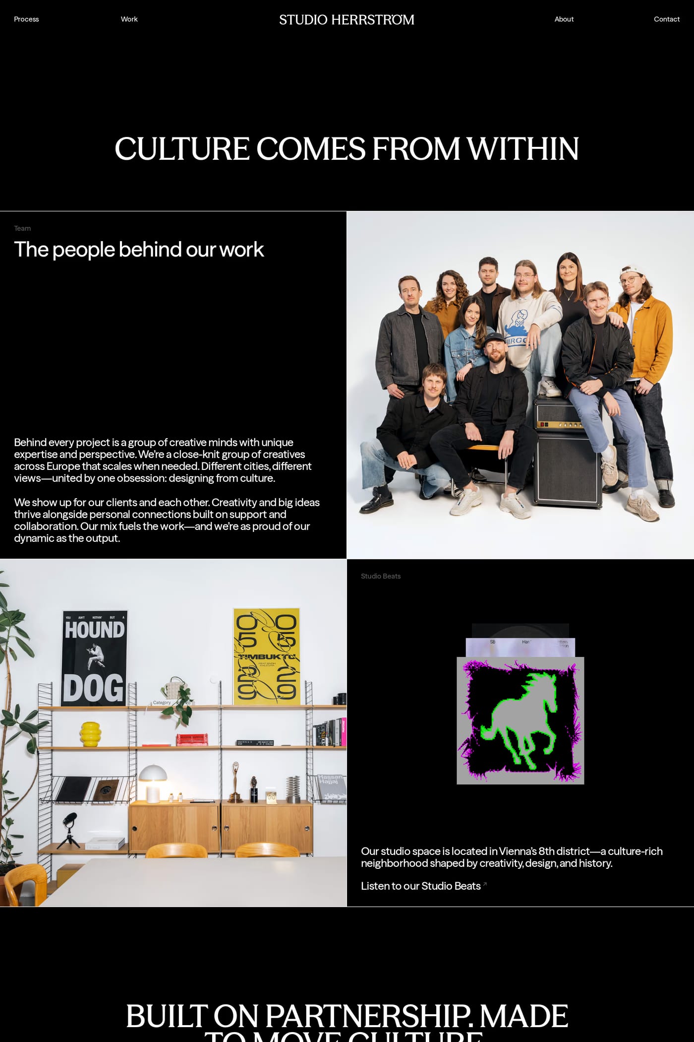 STUDIO HERRSTRÖM — screenshot of the about page