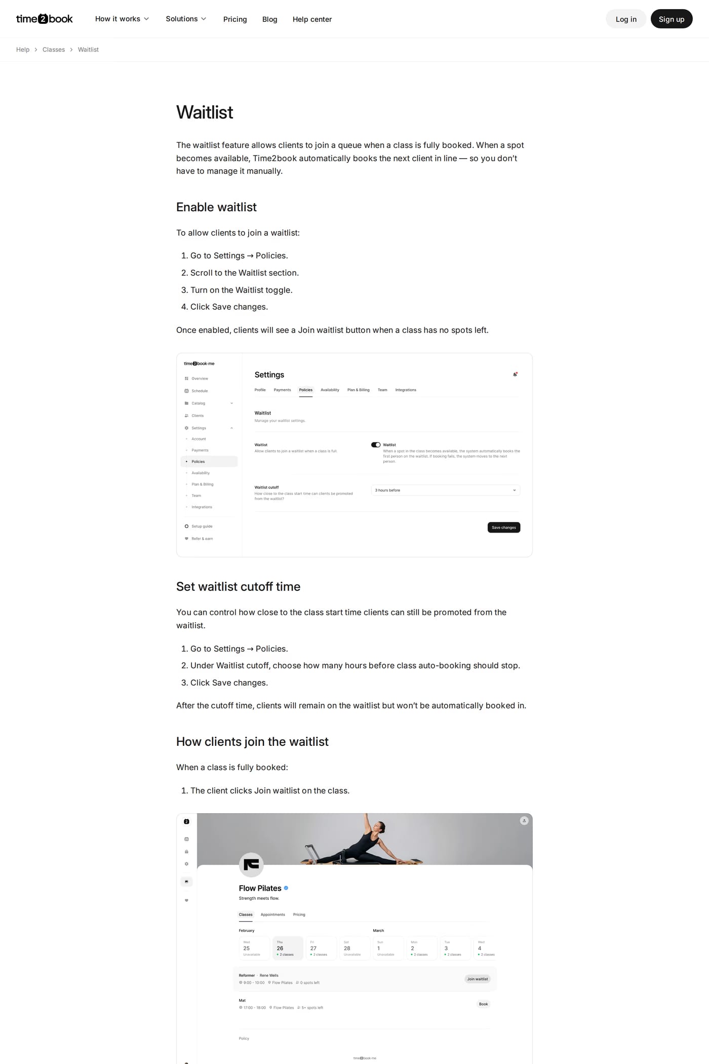 time2book·me docs page