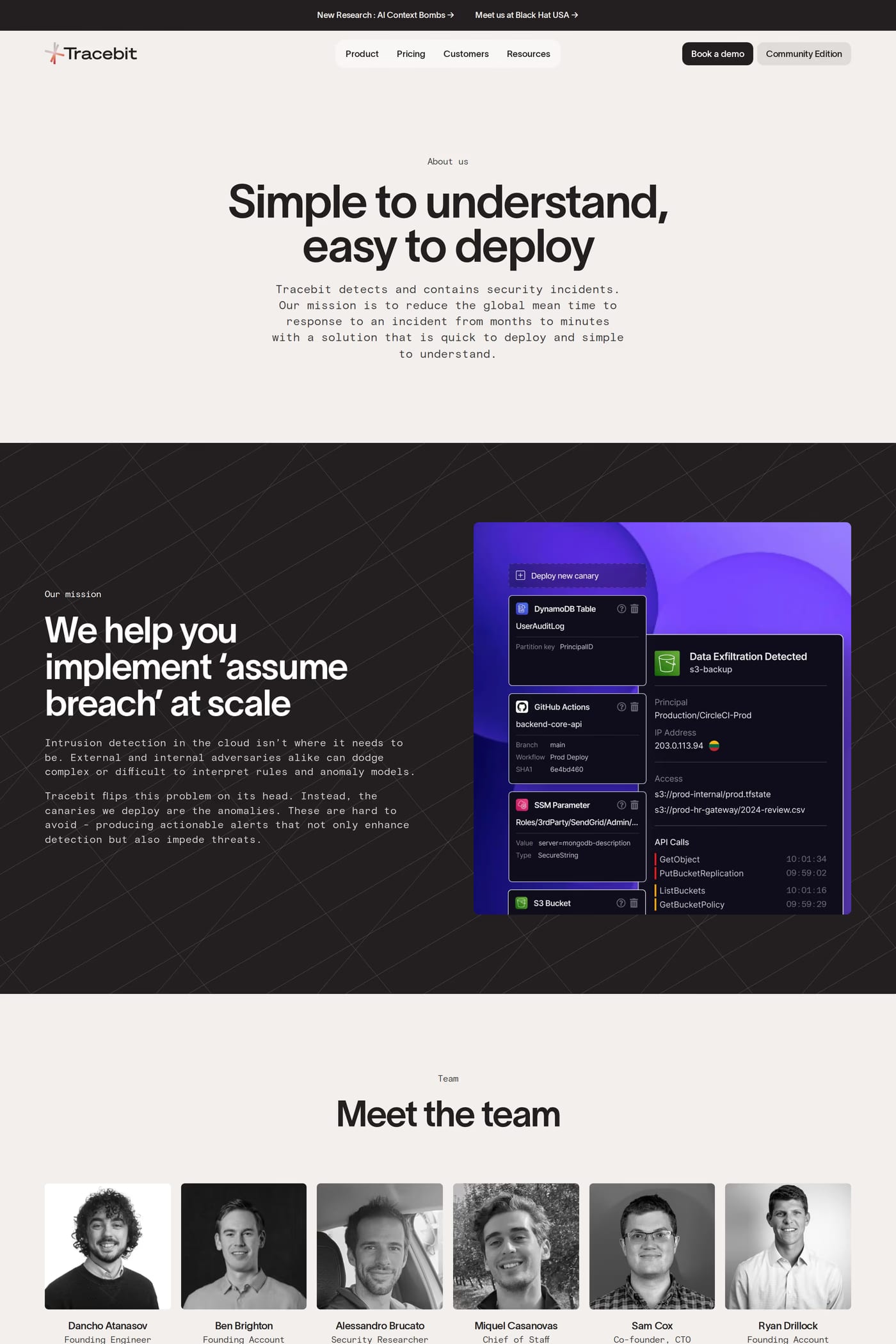 Tracebit about page