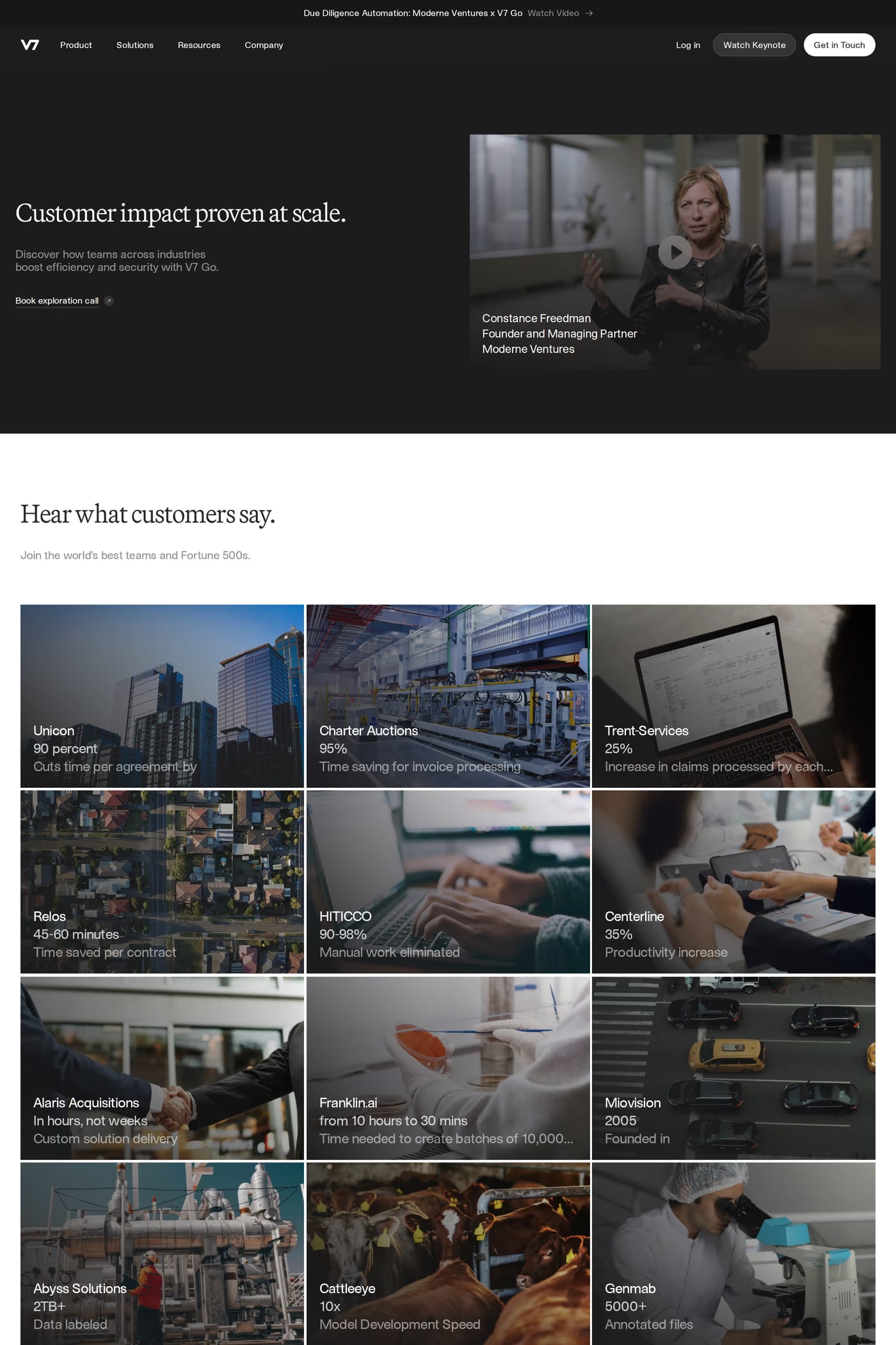 V7 Go case studies page