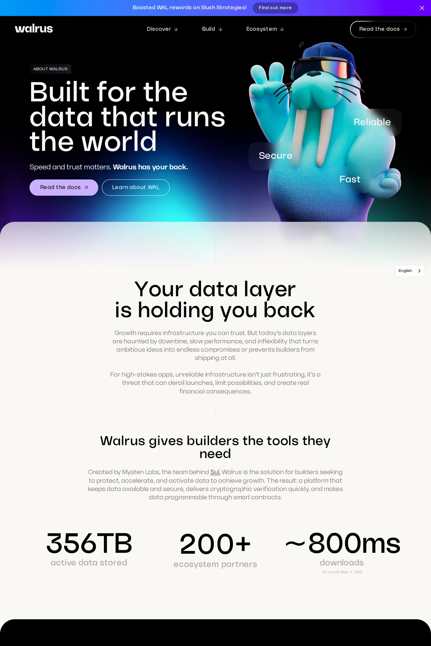Walrus — screenshot of the about page