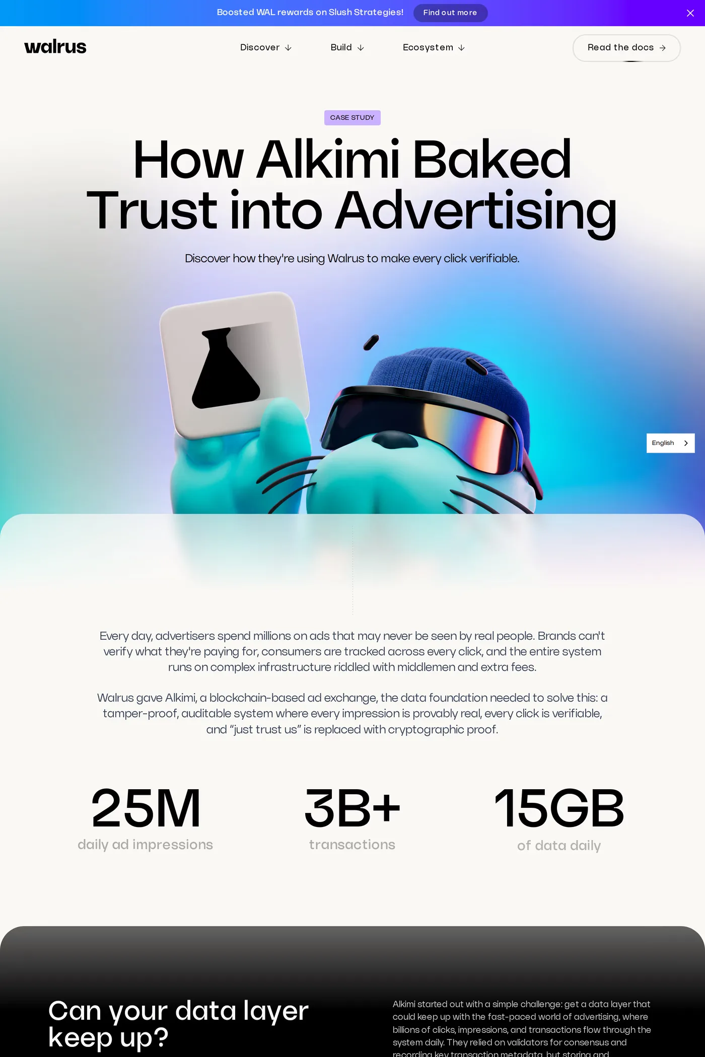 Walrus — screenshot of the case studies page