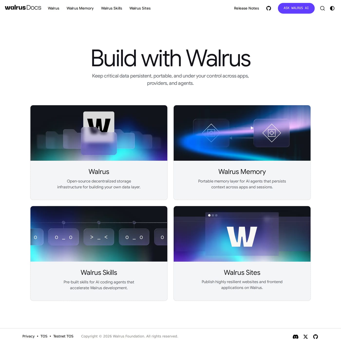 Walrus docs page