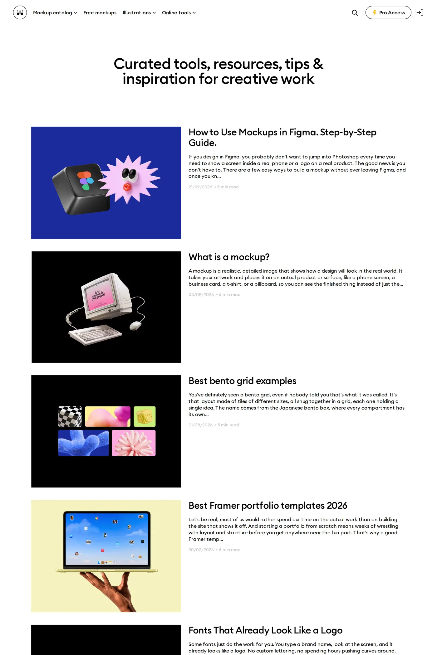 Wannathis — screenshot of the blog page