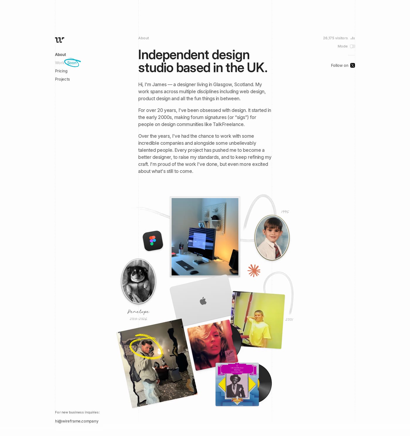 Wireframe about page
