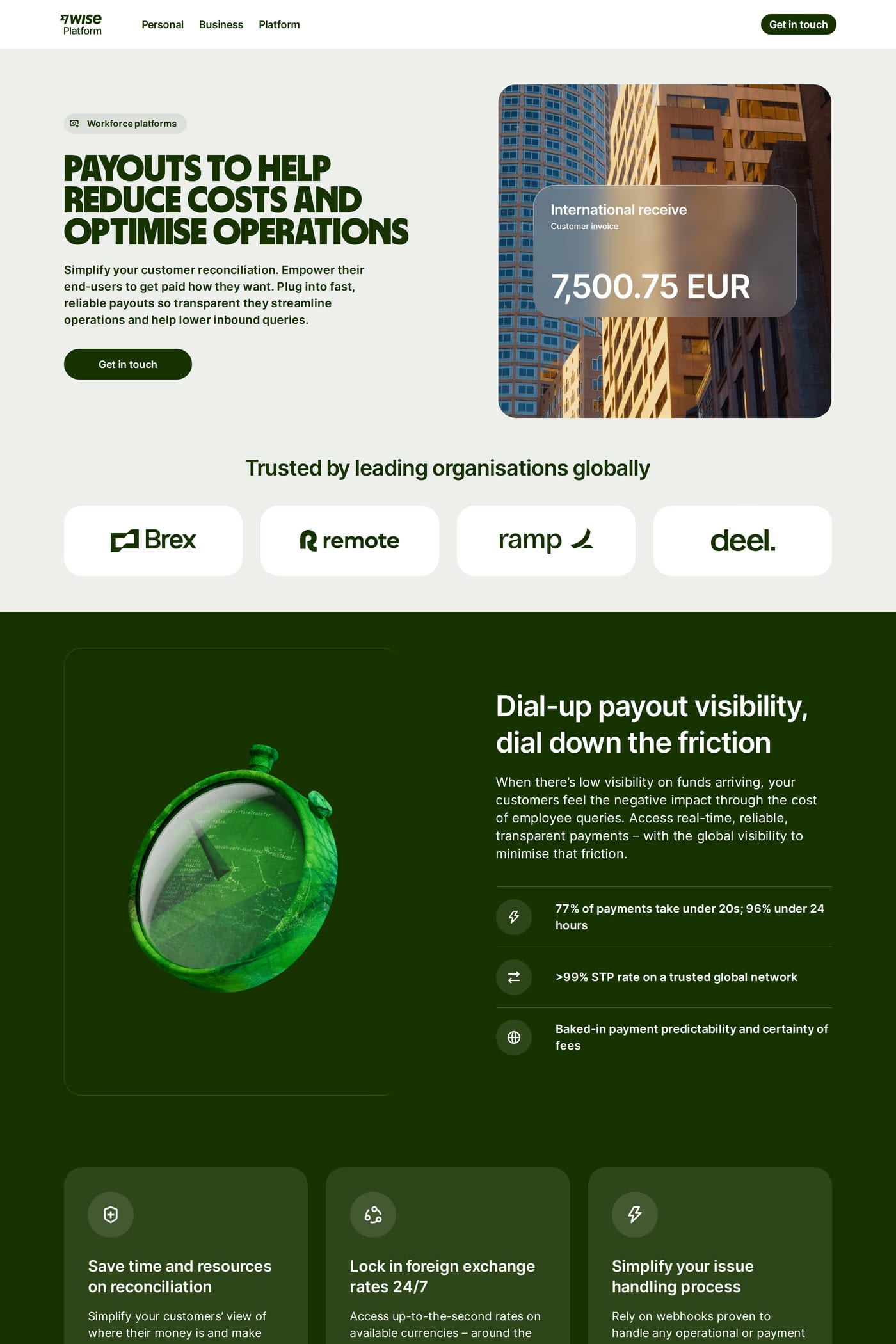 Wise features page