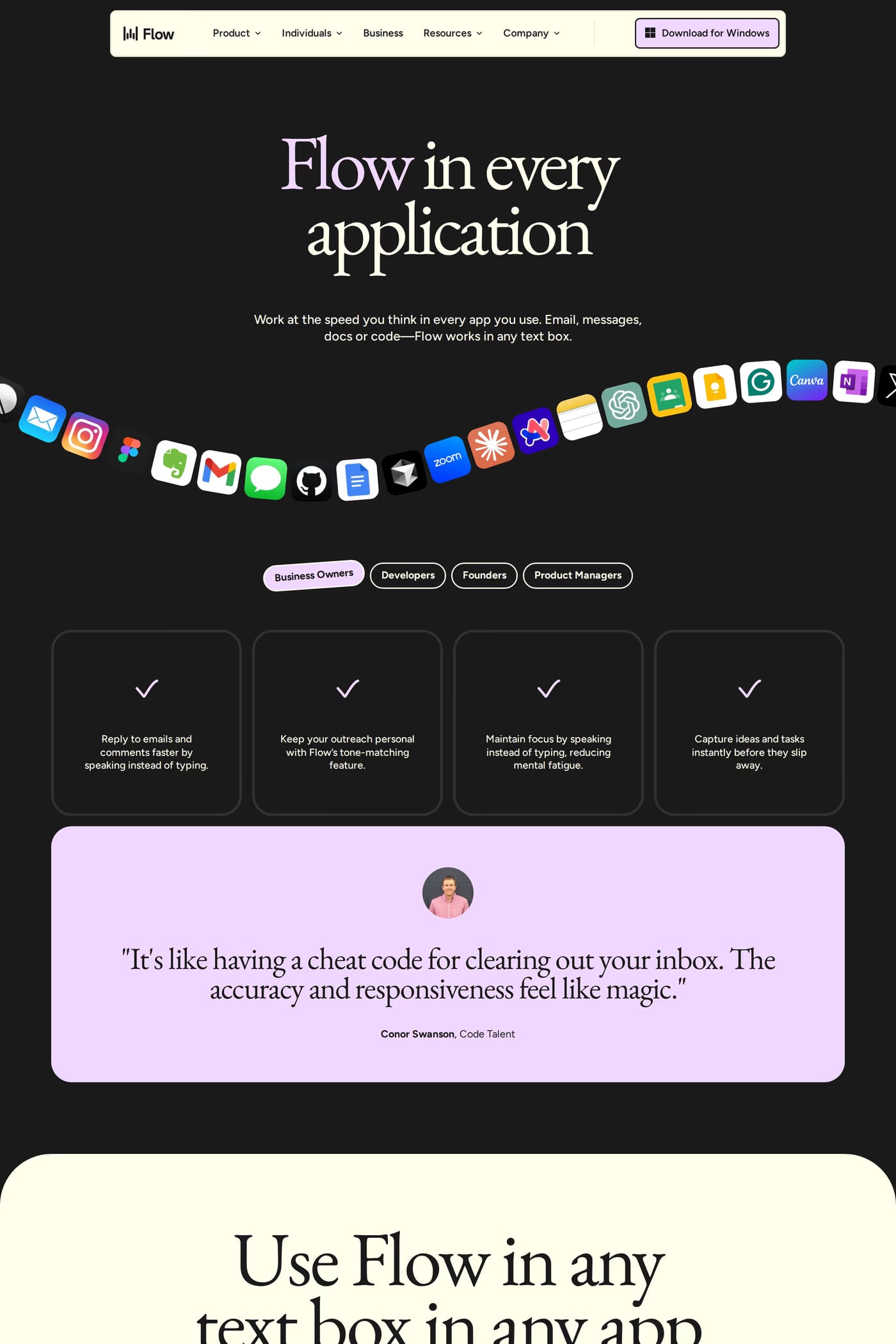 Wispr Flow integrations page