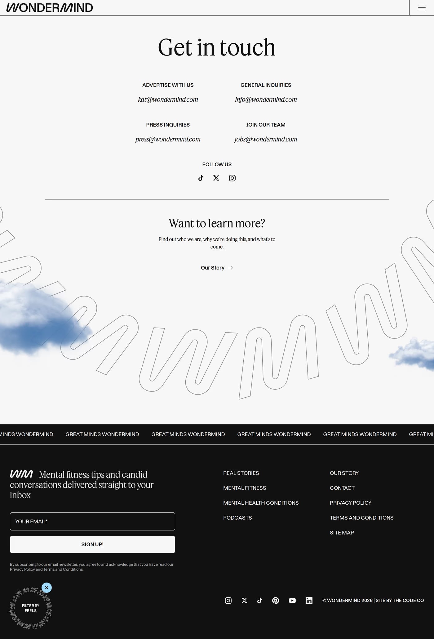 Wondermind contact page