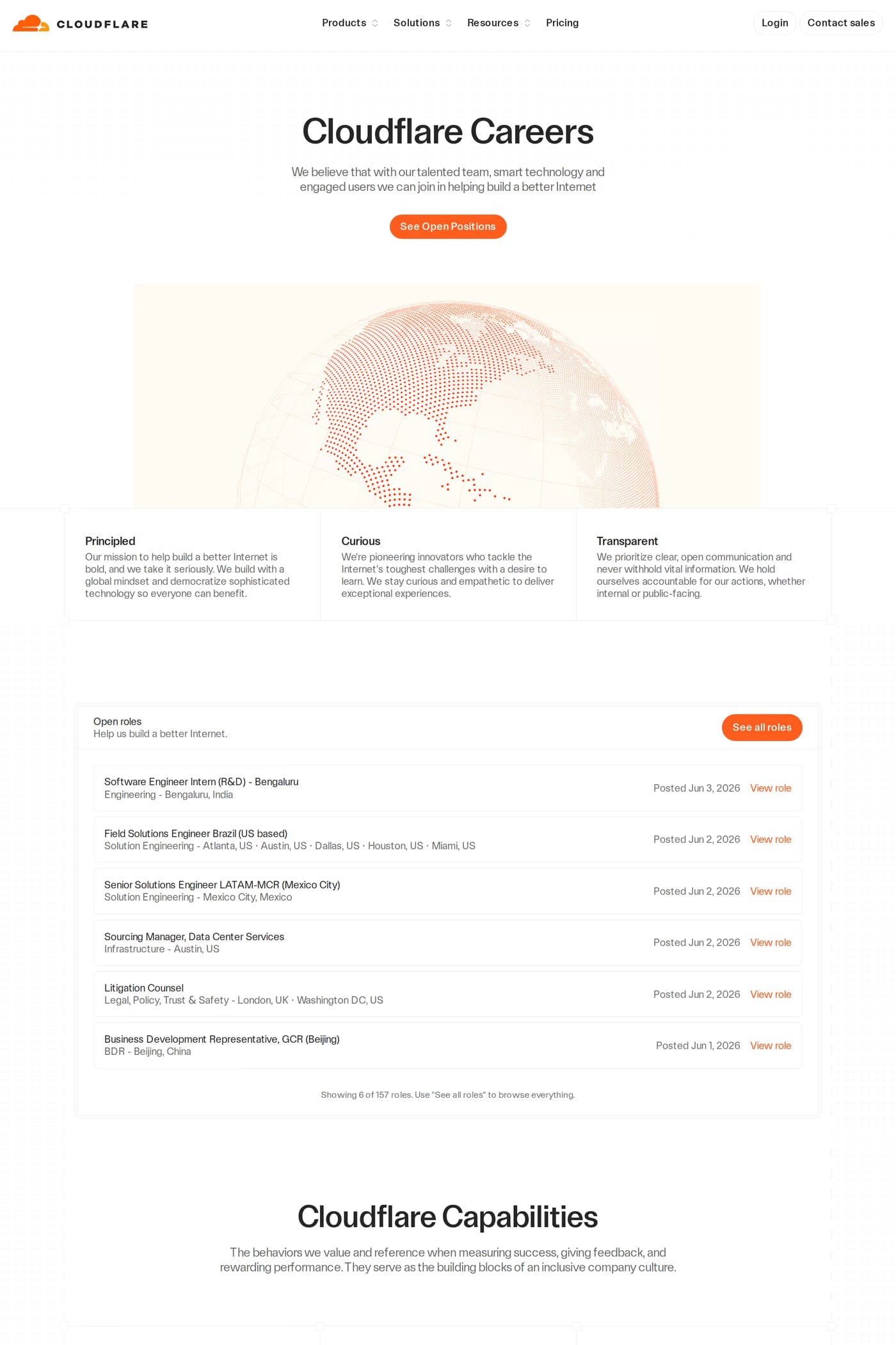 Workers Platform — screenshot of the careers page