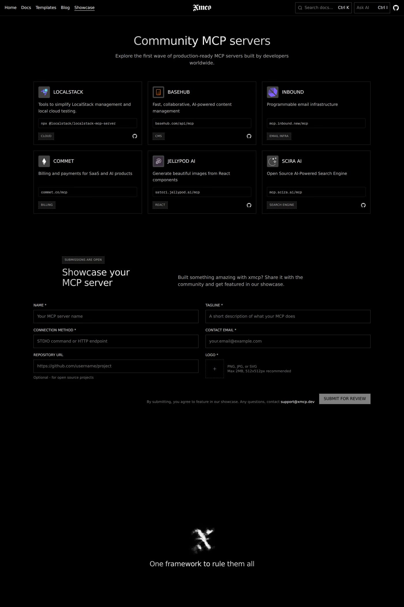 XMCP work page