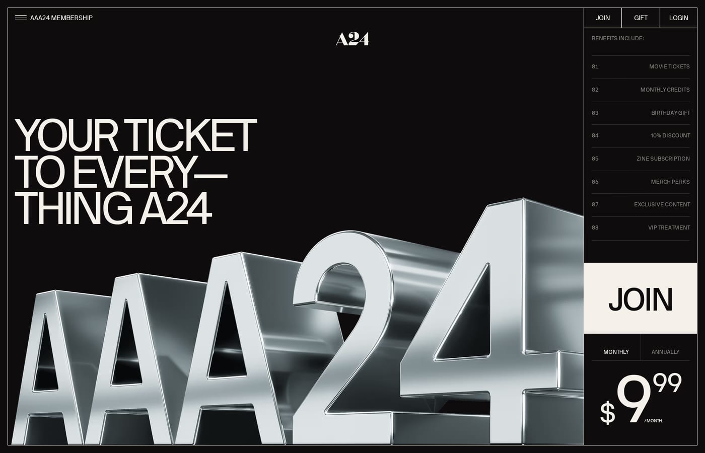AAA24 Pricing section