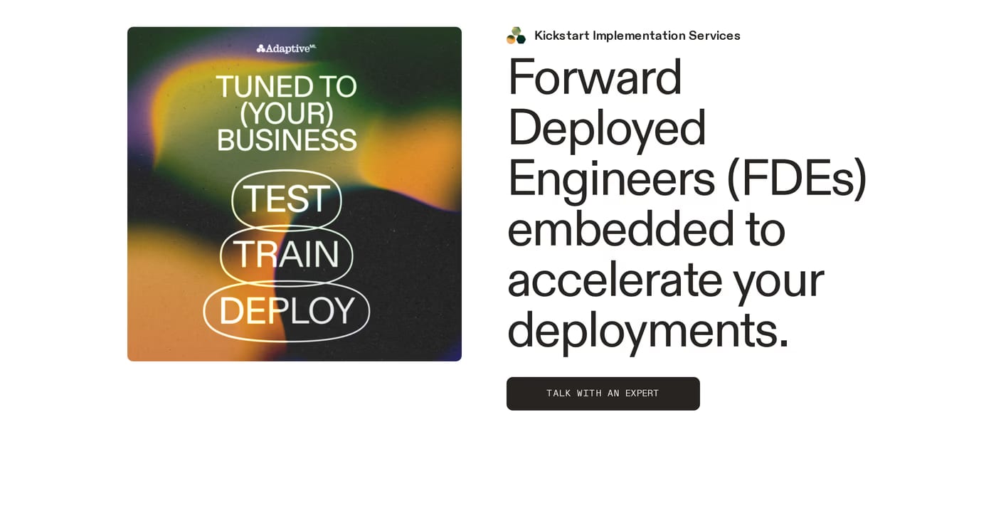 Adaptive ML Hero section