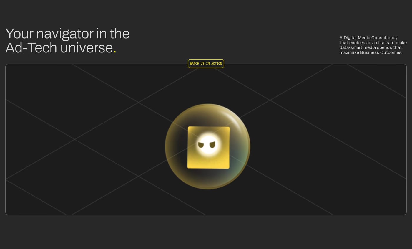 Adnaut — screenshot of the hero section