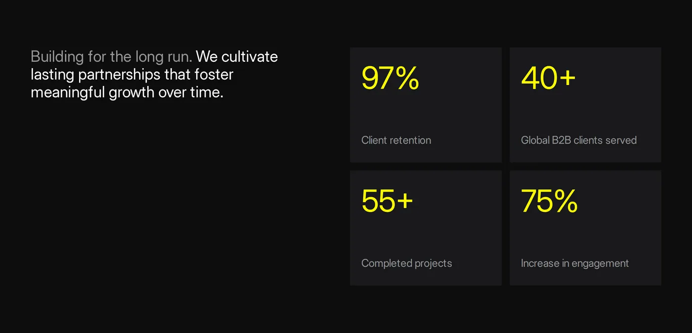 Alphamark — screenshot of the stats section