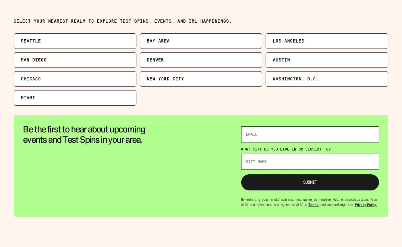 ALSO Events section