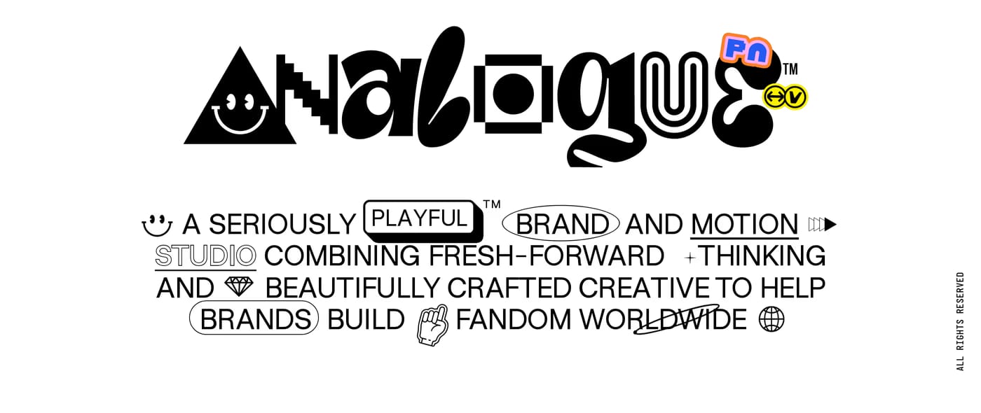 ANALOGUE — screenshot of the hero section