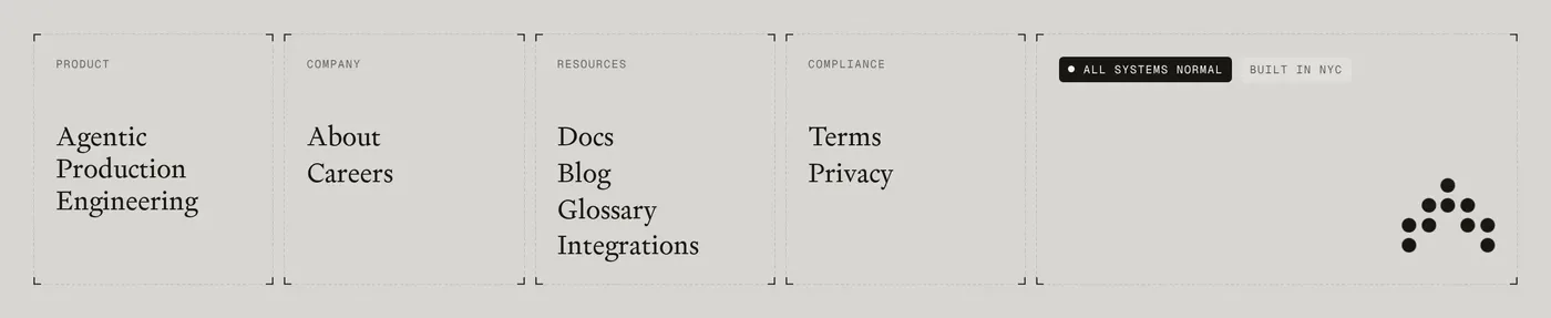 Antimetal — screenshot of the footer section