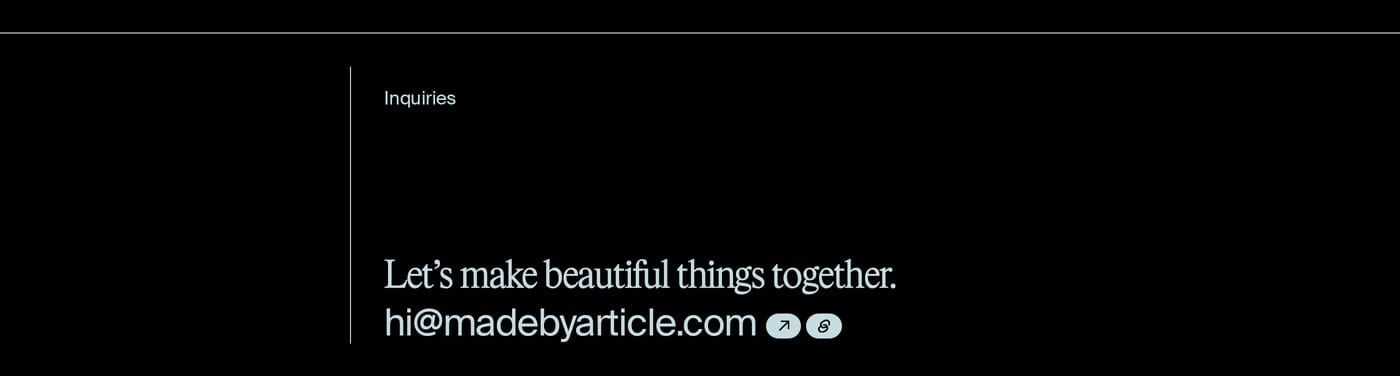 Article Contact section