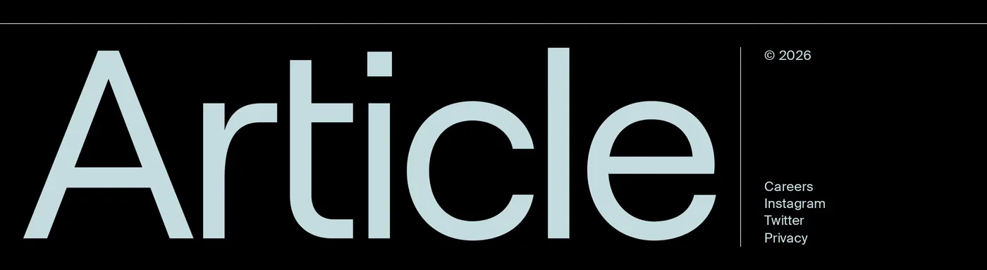 Article — screenshot of the footer section