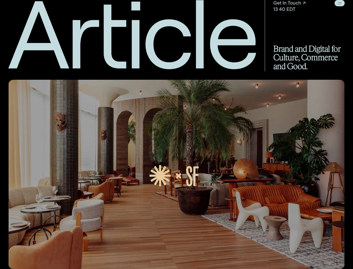 Article — screenshot of the hero section