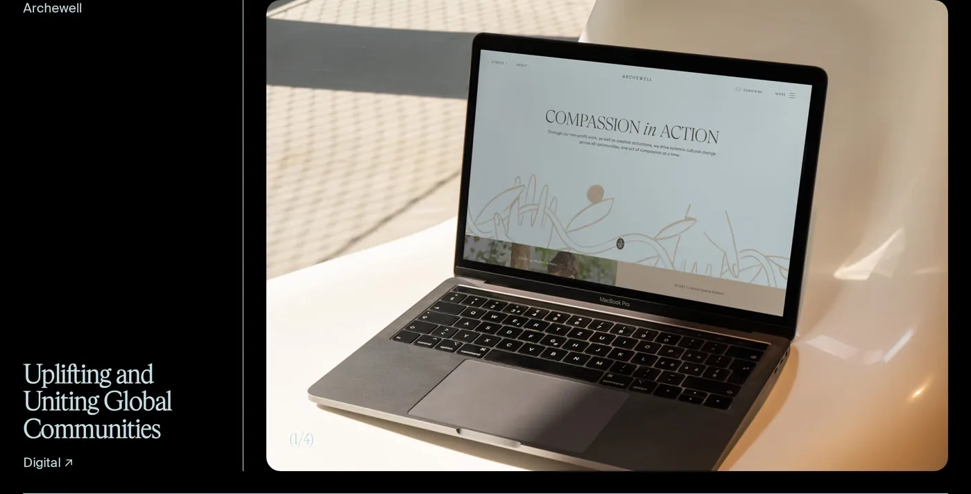 Article — screenshot of the portfolio section