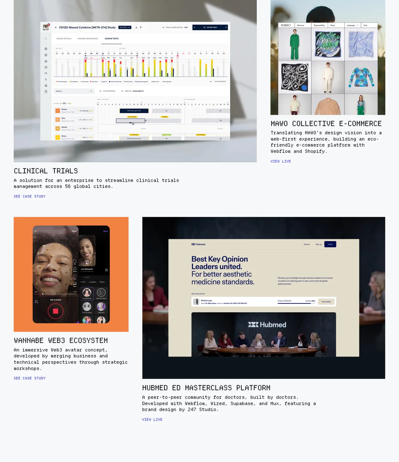 Artifact — screenshot of the blog section