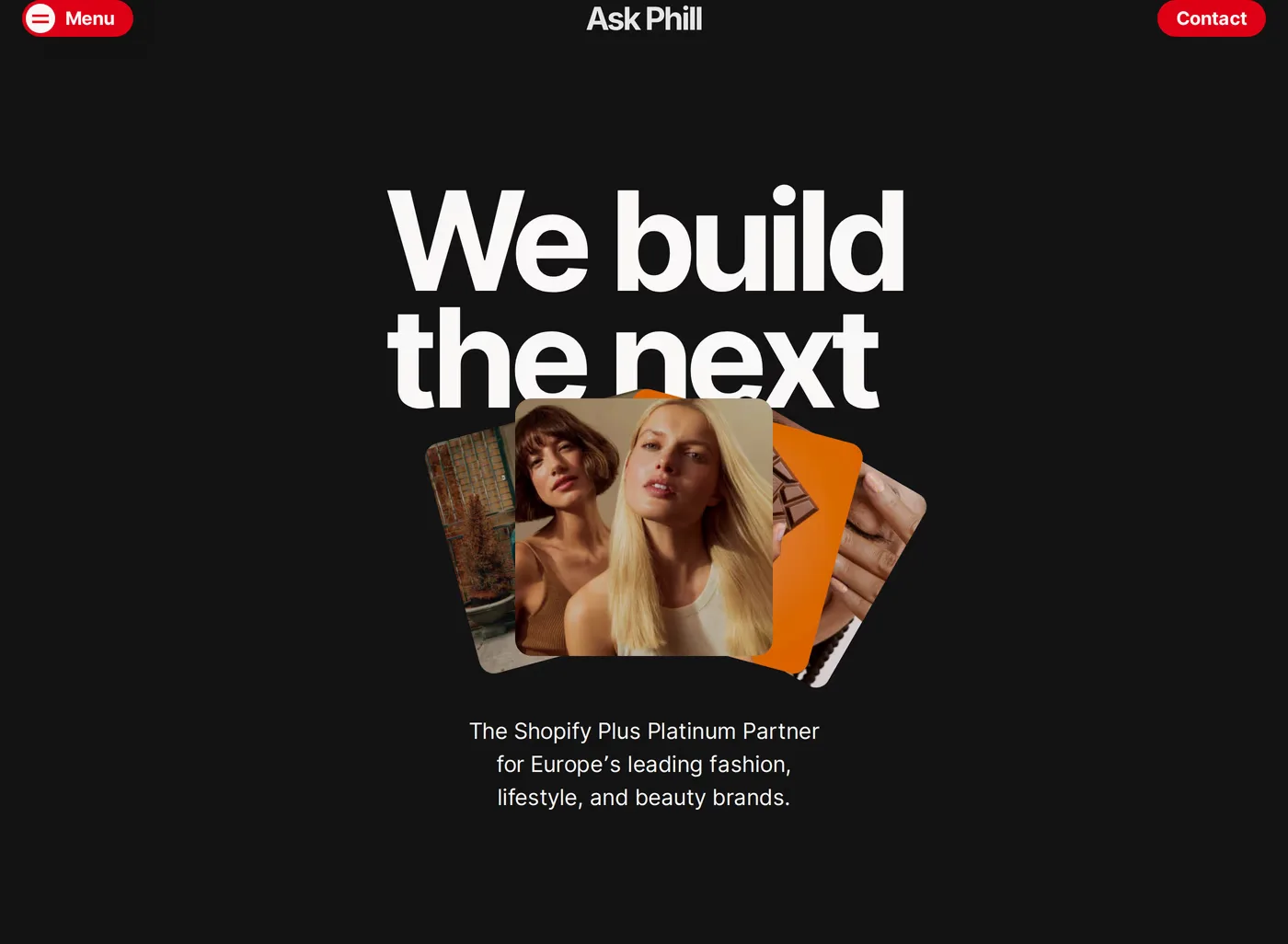 Ask Phill — screenshot of the hero section