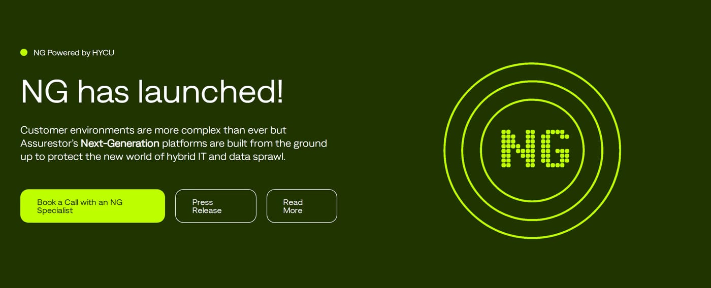Assurestor — screenshot of the hero section