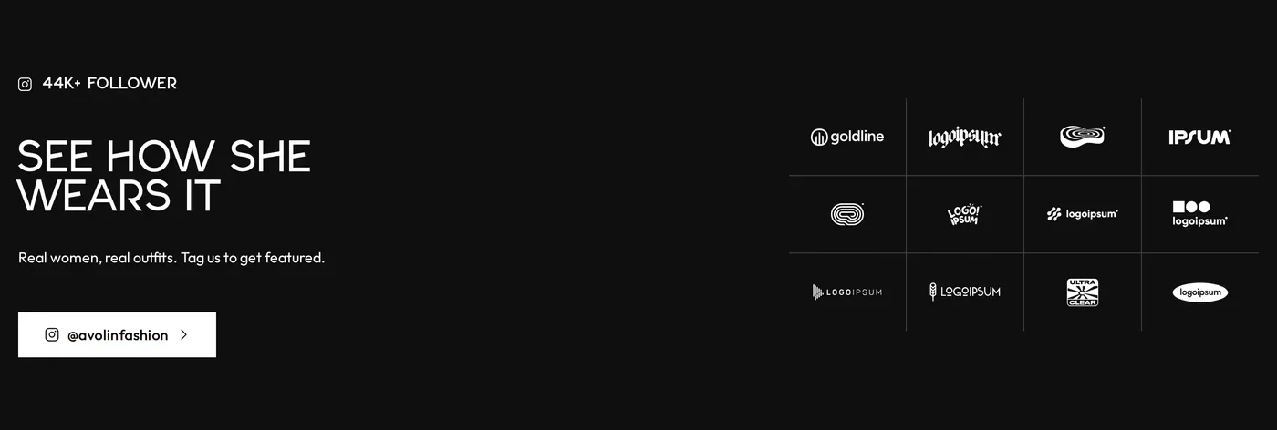 Avolin — screenshot of the logos section