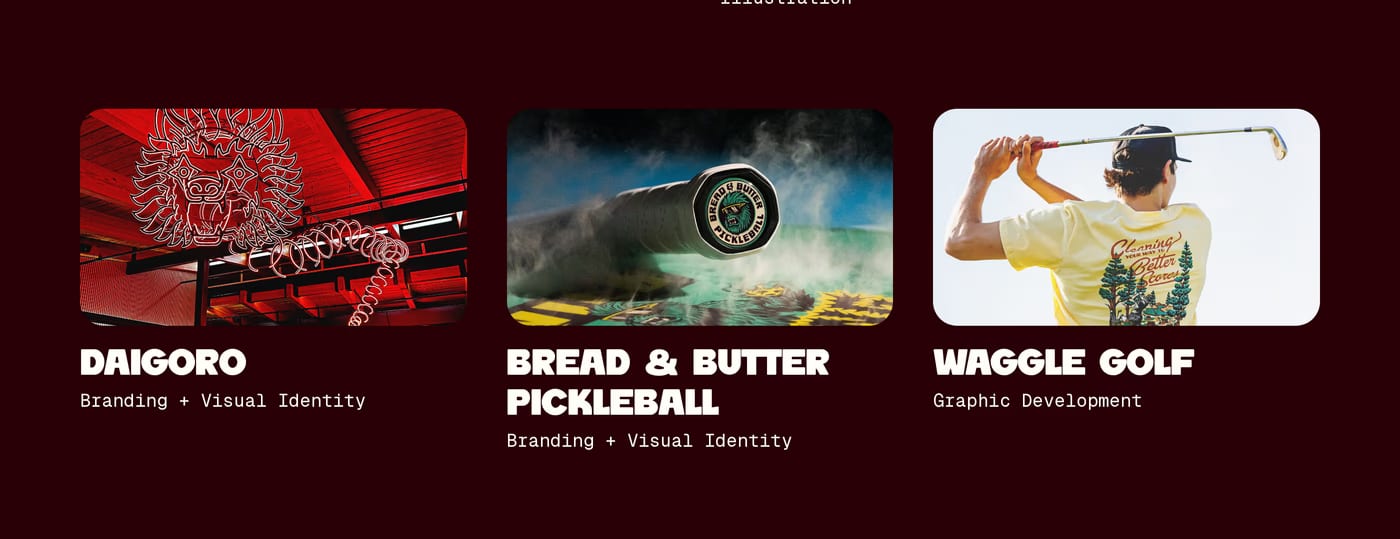 Brethren Design Co Portfolio section