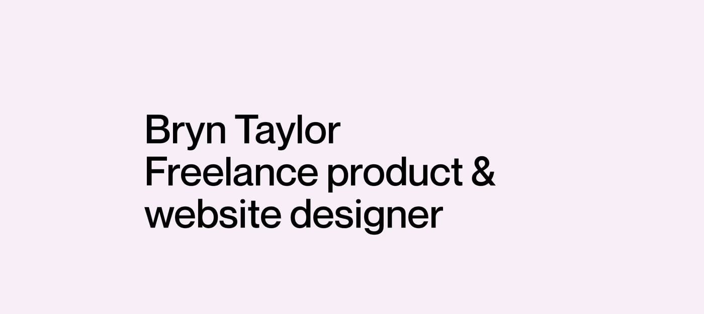 Bryn Taylor Hero section