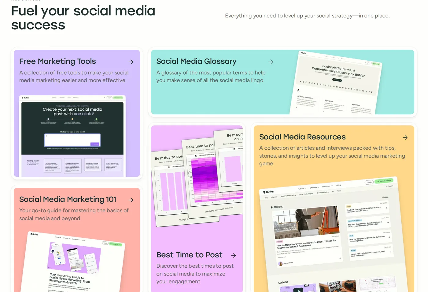 Buffer — screenshot of the blog section